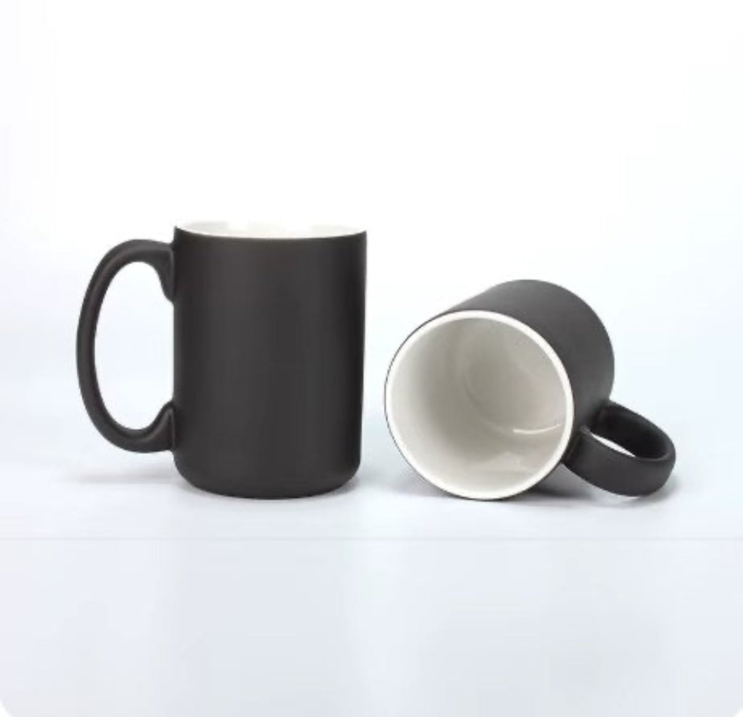 15 oz magic coffee mug before heat – colour-changing mug ready for custom design from Quality Creations Canada