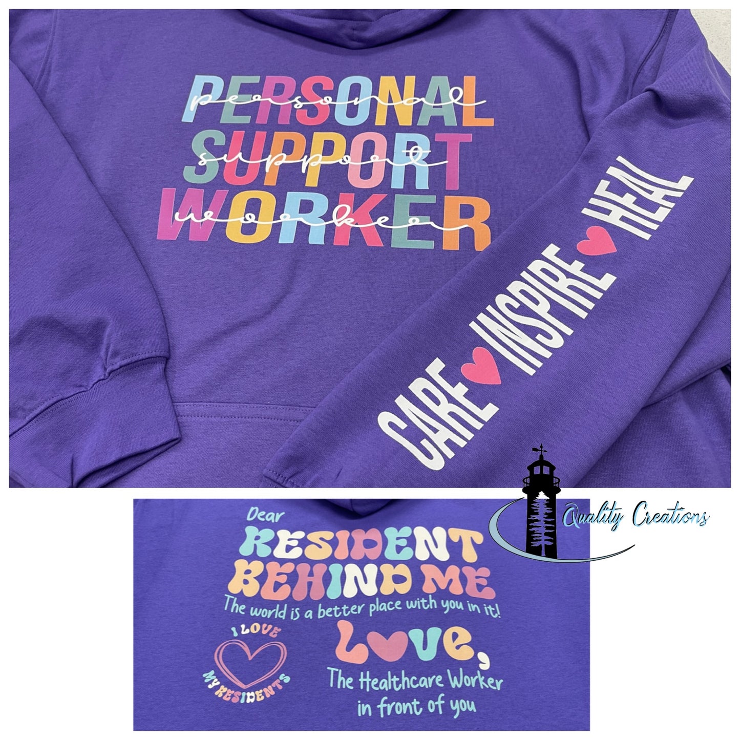 Sweat à capuche PSW - Mains bienveillantes, cœurs guérisseurs