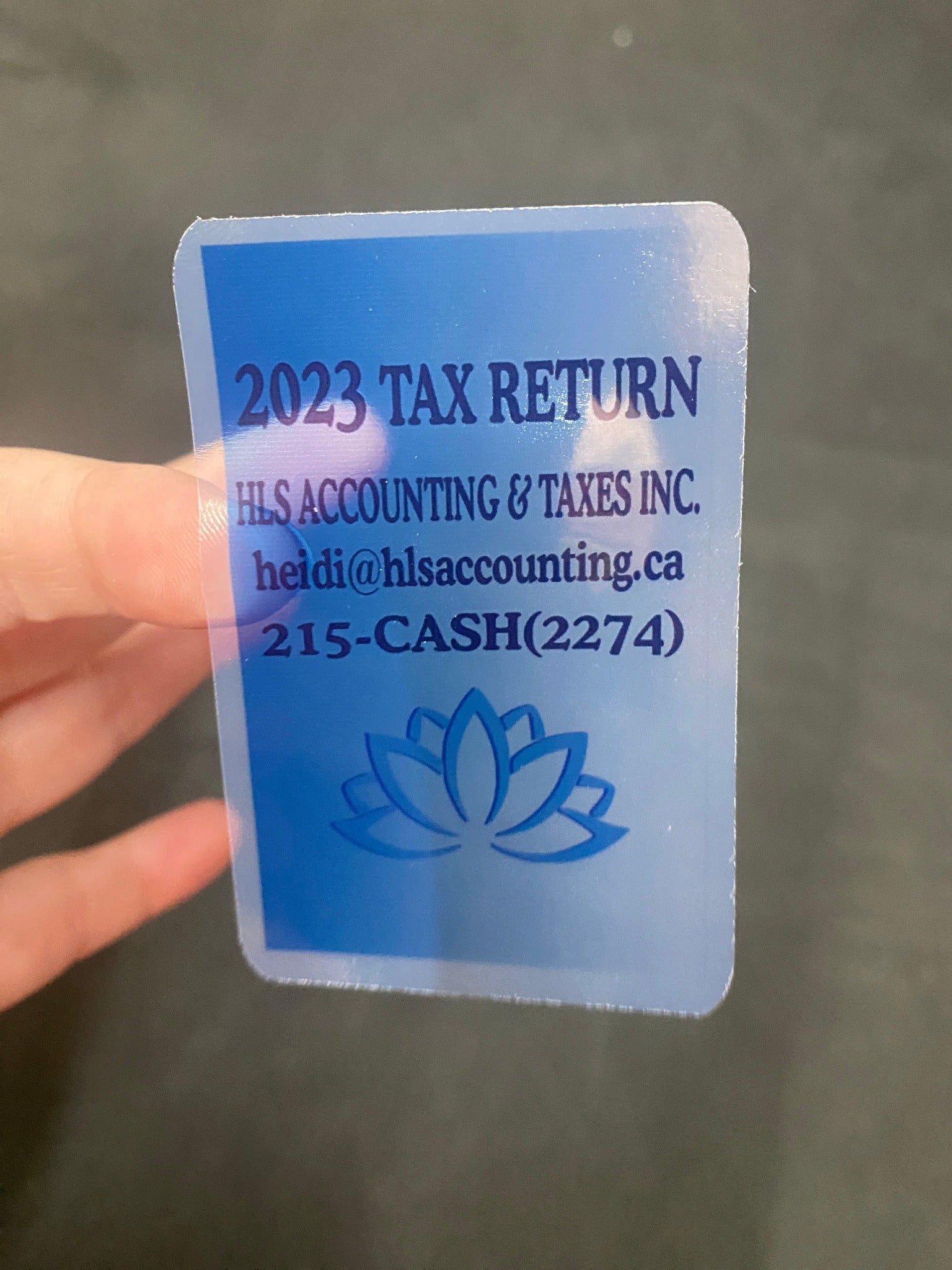 clear sticker HLS accounting & taxes INC custom personalized moncton salisbury NB newbrunswick