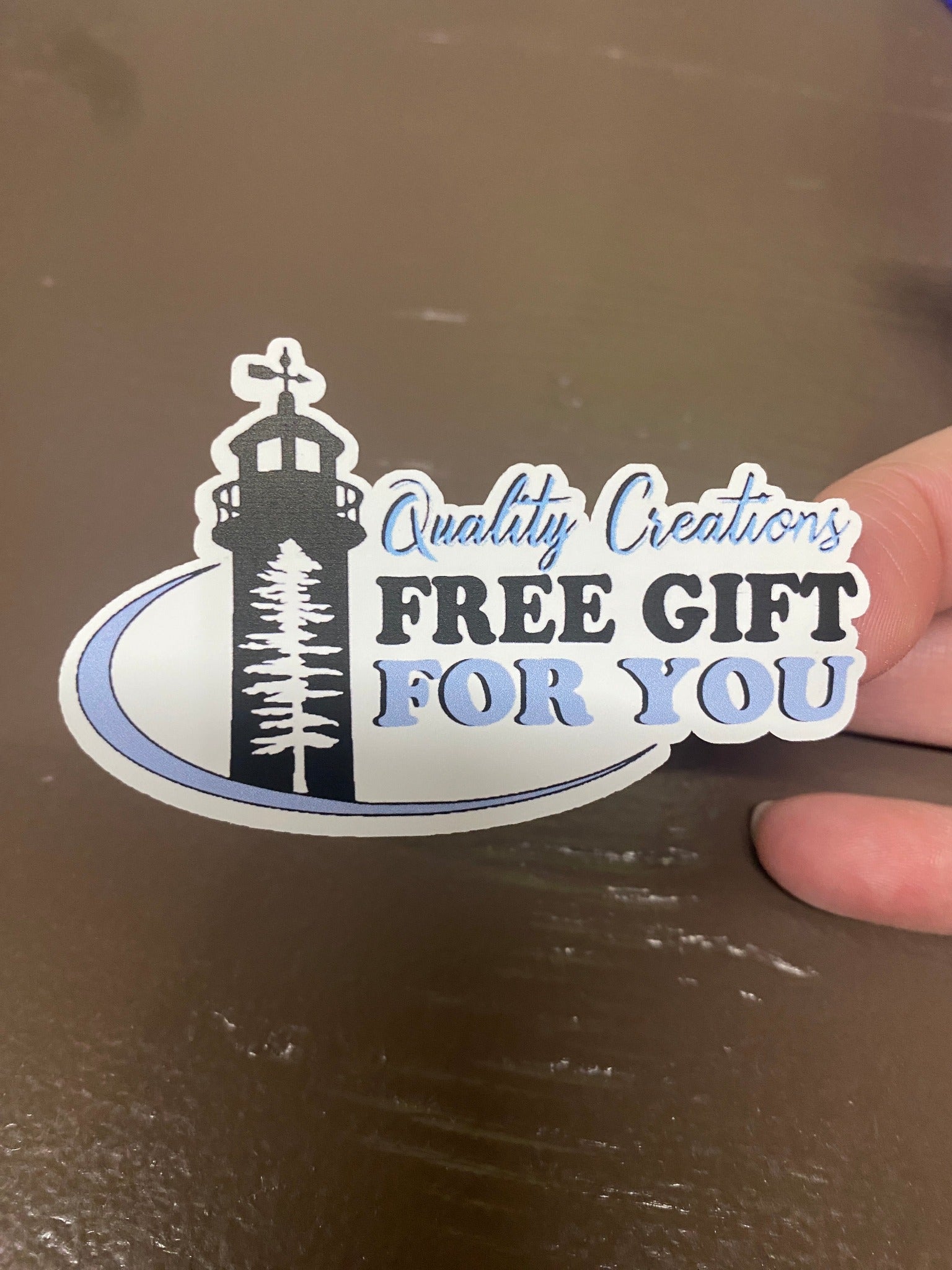 Quality Creations custome design sticker small business design moncton salisbury NB newbrunswick free gift for you