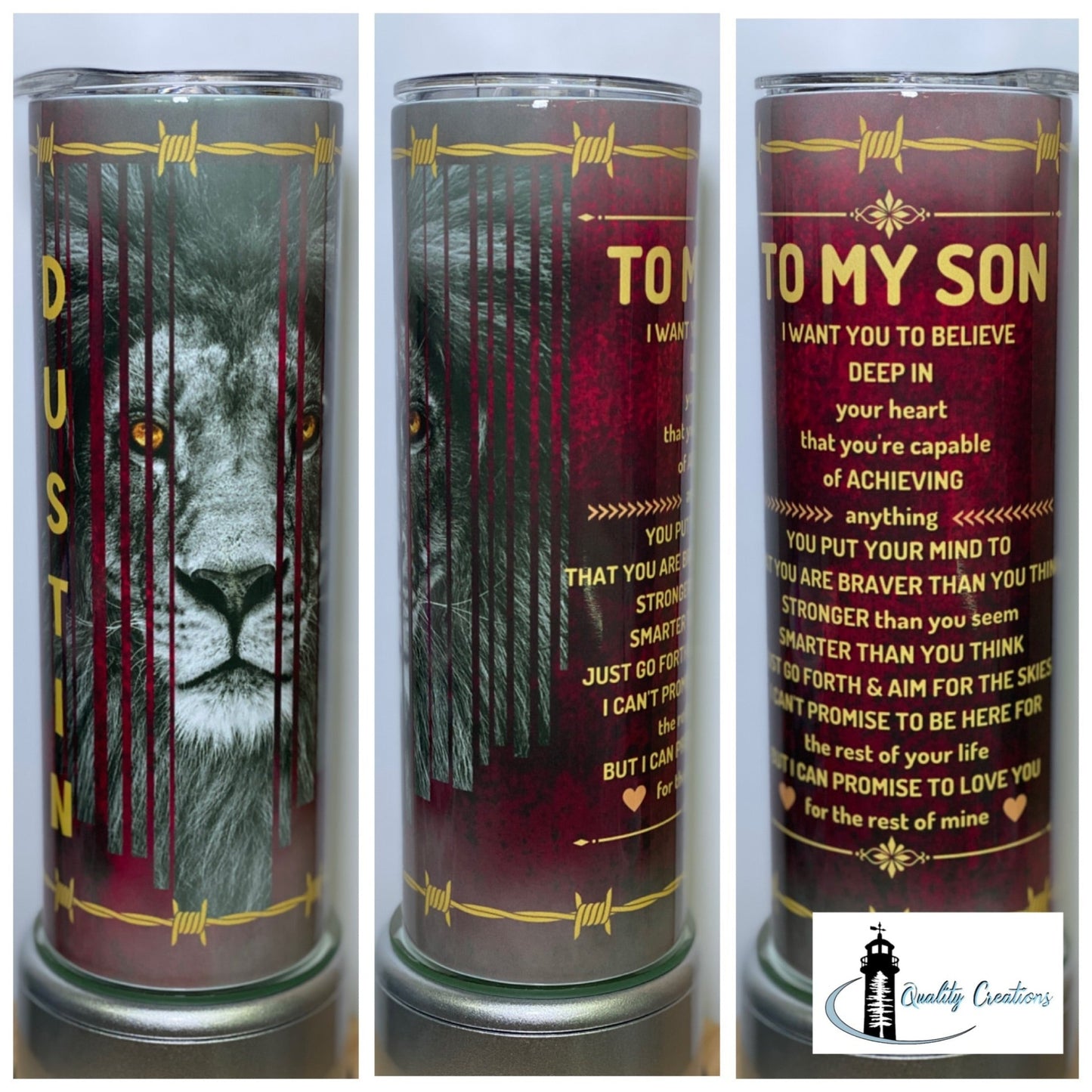 custom-tumbler-drink-cup-son-love-red-moncton-salisbury-moncton-qualitycreations-nb-newbrunswick-canada