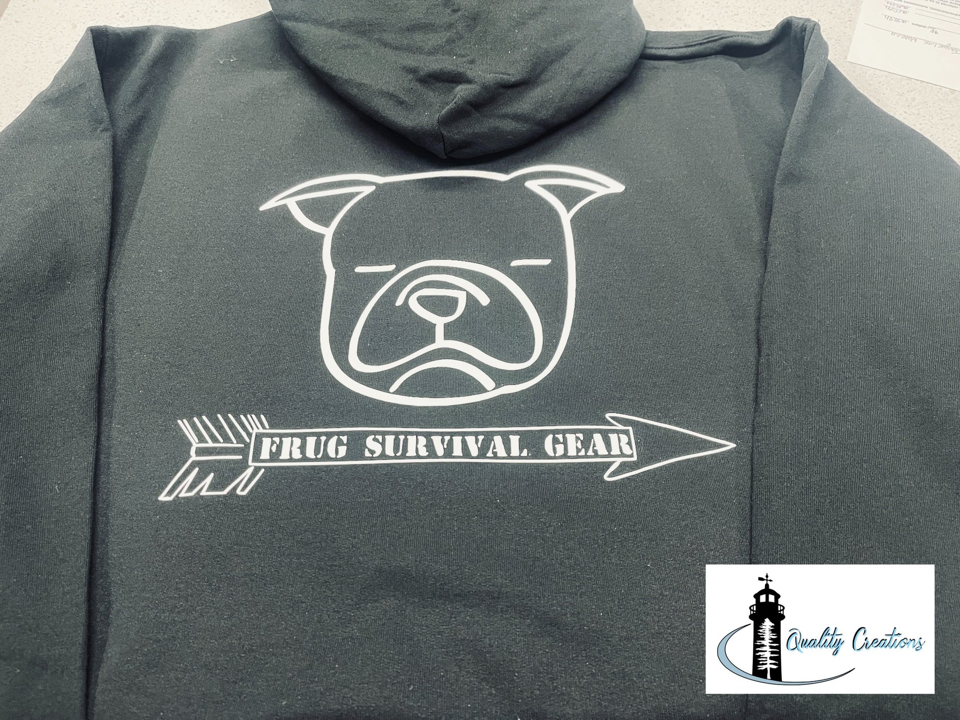 frug survival gear custom hoodie logo canada moncton newbrunswick salisbury