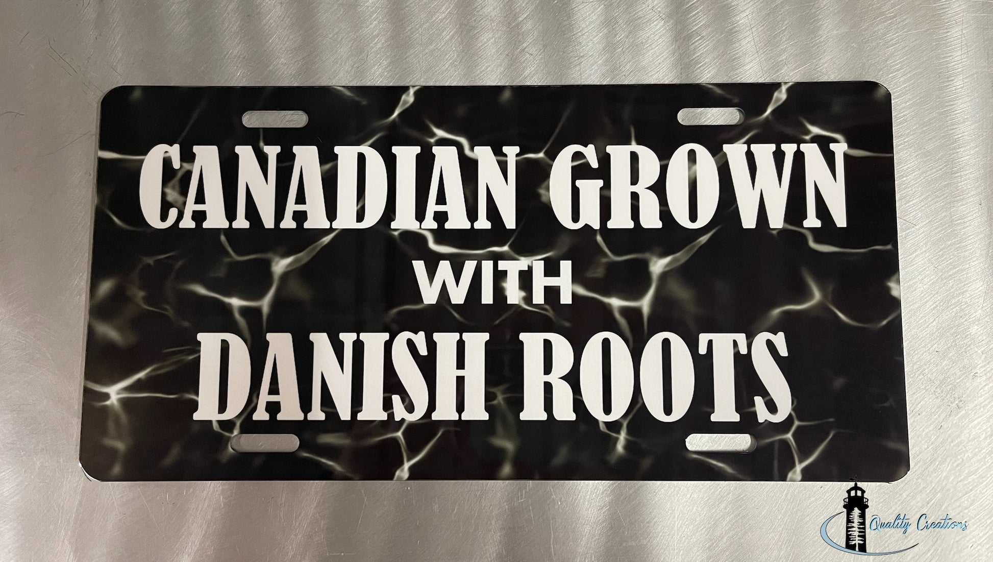 canadian grown with danish roots license plate custom designed east coast canada nova scotia NB newbrnswick maritimes