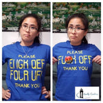 Load image into Gallery viewer, hidden message shirt blue quality creations Newbrunswick canada
