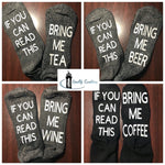 Load image into Gallery viewer, if you can read this socks black white font quality creations Newbrunswick canada

