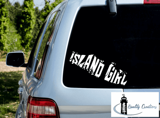 white Vancouver Island design girl decal vinyl quality creations Newbrunswick Moncton canada