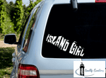 Load image into Gallery viewer, white Vancouver Island design girl decal vinyl quality creations Newbrunswick Moncton canada
